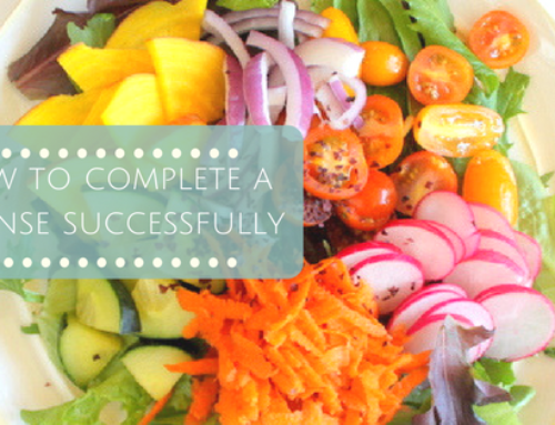 How to Stay on Track on a Cleanse + Eat a Rainbow Salad with Spicy Almond Dressing Recipe