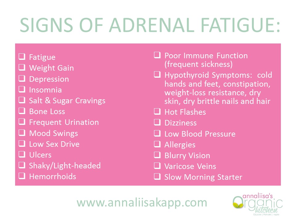 symptoms of adrenal fatigue
