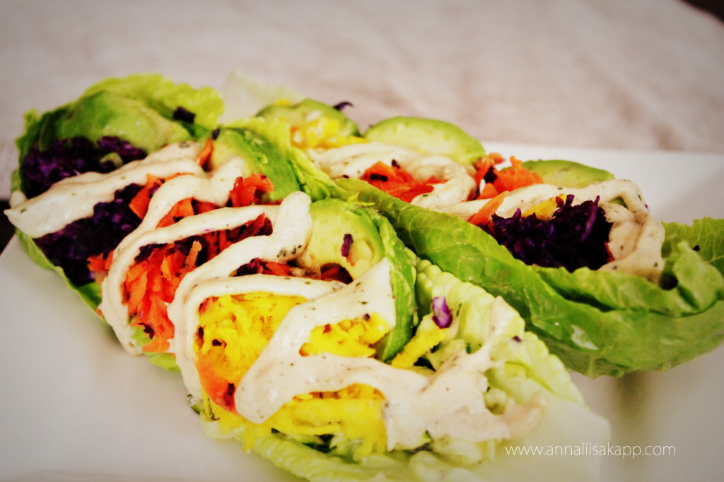 Romaine Lettuce Salad Boats