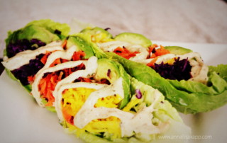 Romaine Lettuce Salad Boats