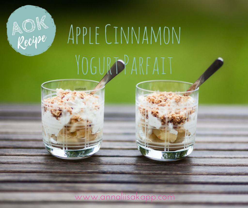 apple cinnamon yogurt parfait (dairy free)