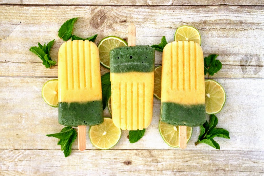 pineapple mint mojito popsicles