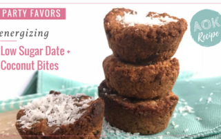 low sugar gluten free date coconut bites