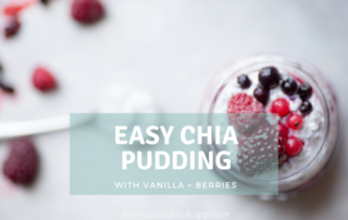easy vanilla chia pudding with berries