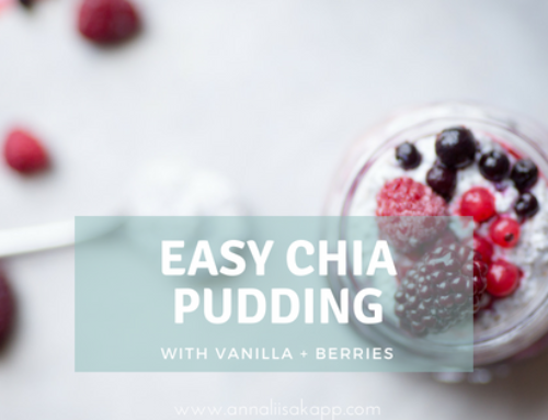 Easy Summer Vanilla + Berries Chia Pudding
