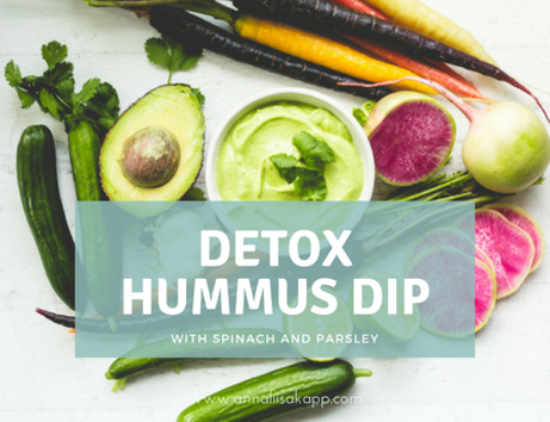 Hummus Detox Style with Spinach + Parsley