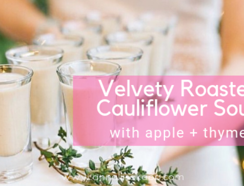 Velvety Roasted Cauliflower, Apple, and Thyme Soup