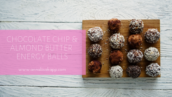 chocolate chip & almond butter energy balls