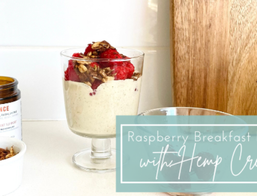 Raspberry Breakfast Parfait with Hemp Cream