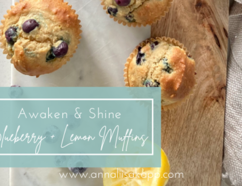 Awaken & Shine Lemon + Blueberry Muffins