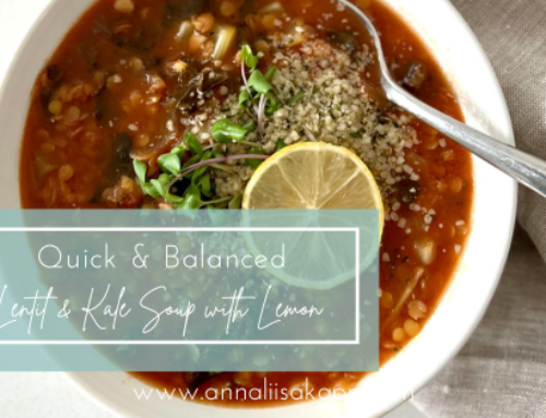 Quick & Balanced Lentil + Greens Soup with Lemon